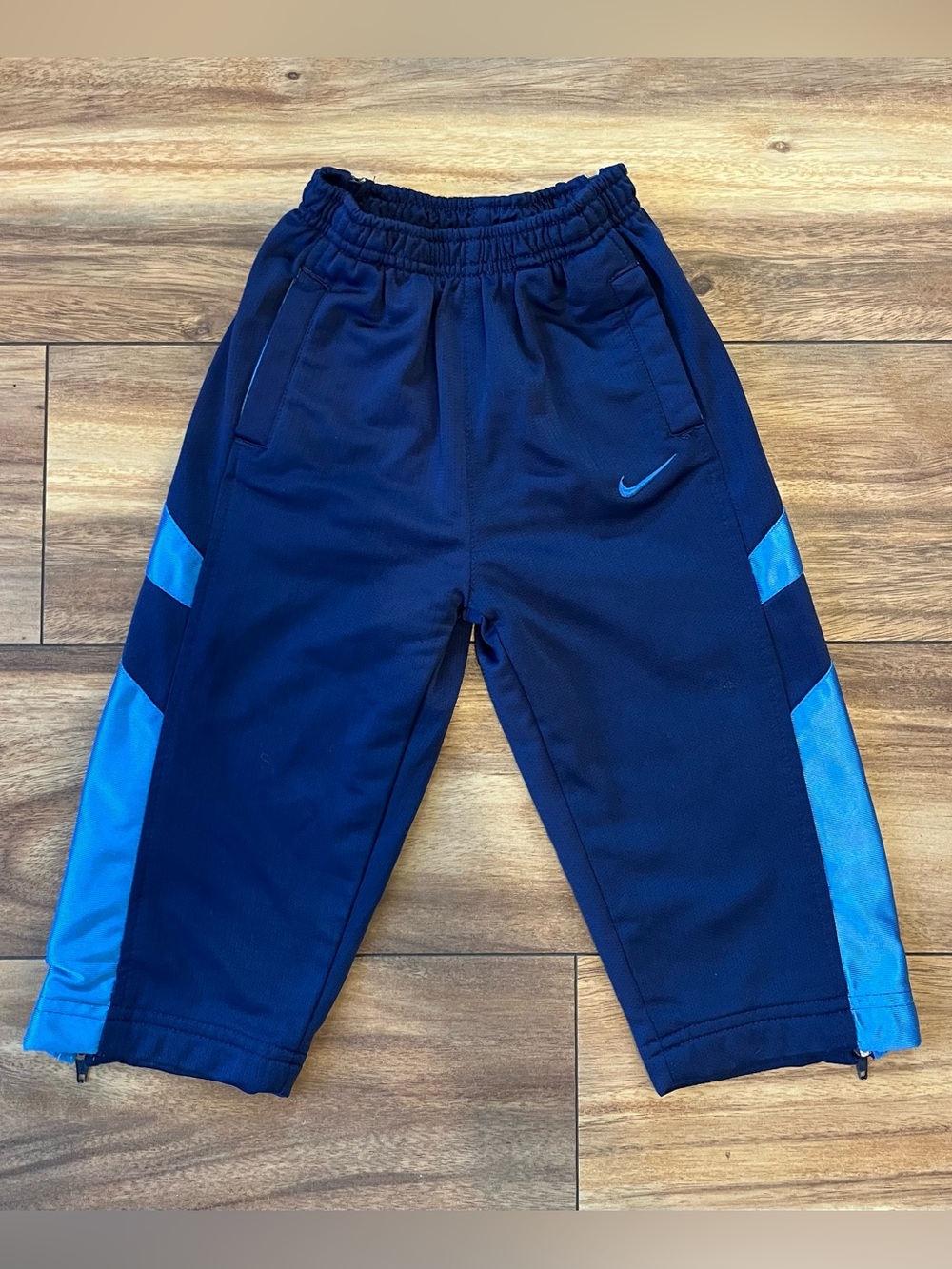 SIZE 2T VINTAGE blue Nike sweatpants zip up track pants kids sportswear athletic